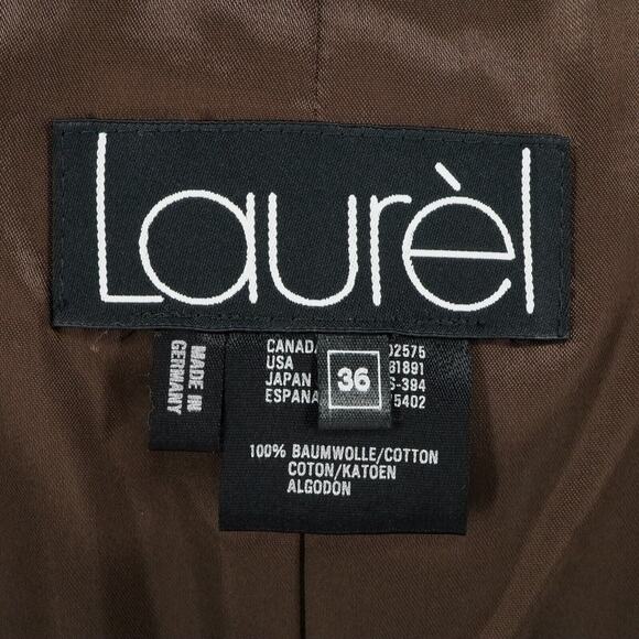 Laurel Escada Jacket Womens 6 Green Velour Lined Applique Shoulder Pads Vintage - Picture 3 of 16